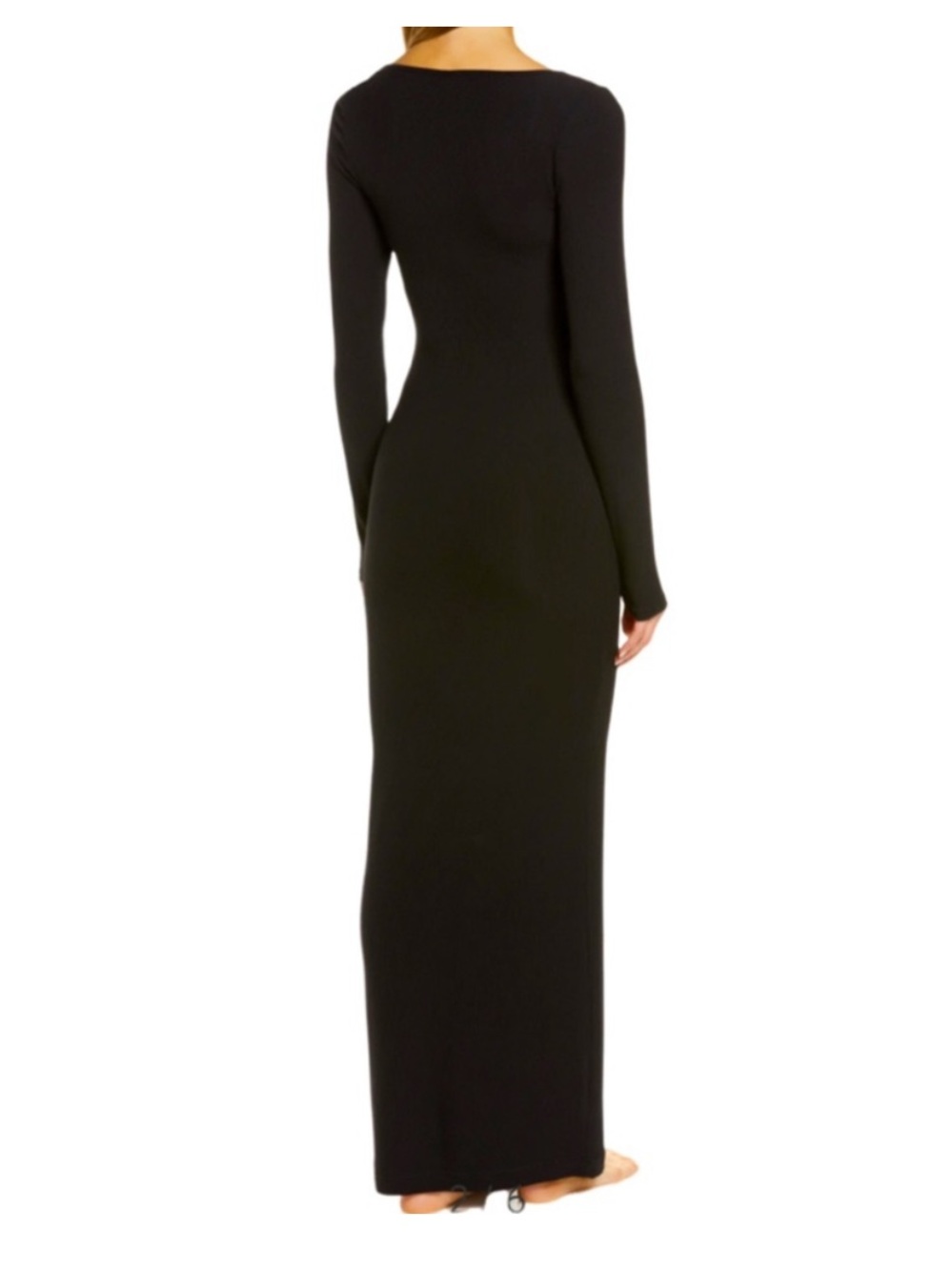 SKIMS Soft Lounge Long Sleeve Maxi Dress in Onyx size XS - Picture 2 of 8